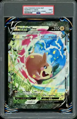 PSA 9 MINT Morpeko V-Union Promo Jumbo Oversized Pokemon Card - Image 1