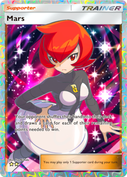 Pokemon Pocket TCG Trading Card 2 Star Full Art Mars Space-Time Smackdown - Image 1