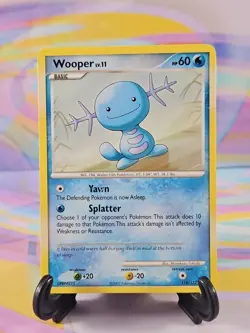 Pokemon TCG Secret Wonders Card | Wooper Lv. 11 118/132 Common - Image 1