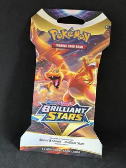 Pokemon TCG: Sword & Shield-Brilliant Stars Sleeved Booster Pack (10 Cards) 820650809972 - Image 1