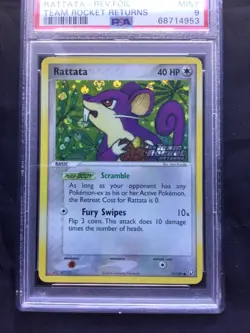 Pokemon Cards: EX Team Rocket Returns Reverse Holo: Rattata 71/109: PSA 9 - Image 2