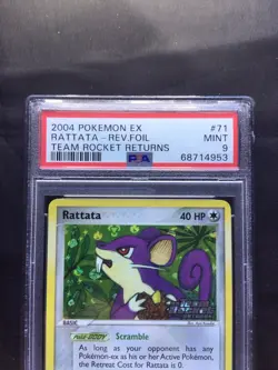Pokemon Cards: EX Team Rocket Returns Reverse Holo: Rattata 71/109: PSA 9 - Image 3