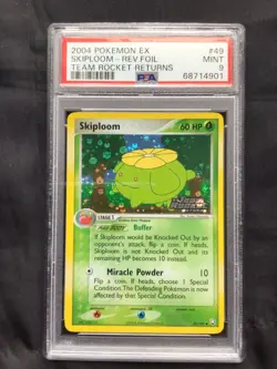 Pokemon Cards: EX Team Rocket Returns Reverse Holo: Skiploom 49/109: PSA 9 - Image 1