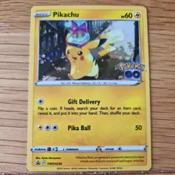 PIKACHU SWSH234 POKEMON CARD (PROMO SET) HOLO - POKEMON GO STAMPED - Image 2