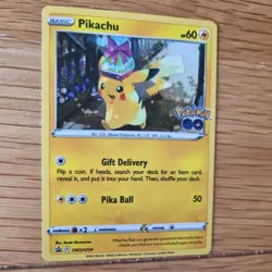 PIKACHU SWSH234 POKEMON CARD (PROMO SET) HOLO - POKEMON GO STAMPED - Image 3