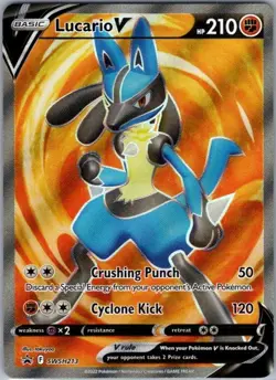 Pokemon Card Lucario V SWSH213 Black Star Promo - Near Mint - Image 1