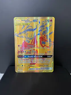 POKEMON RESHIRAM & CHARIZARD GX SM247 JUMBO CARD - Image 1