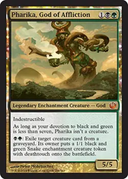 MTG Pharika, God of Affliction, Journey Into Nyx, Heavily Played, English - Image 1