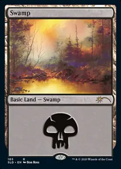 MTG Swamp (105) - Happy Little Gathering, NM-Mint, English Secret Lair Drop - Image 1