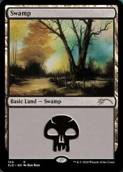 [1x] Swamp (104) - Happy Little Gathering Near Mint, English Secret Lair MTG Mag - Image 1
