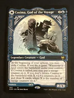 1x Cosima, God of the Voyage (303) Showcase Kaldheim LP MTG Magic x1 MKE - Image 1