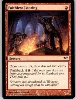 Dark Ascension #87 Faithless Looting 4x Playset - Image 1