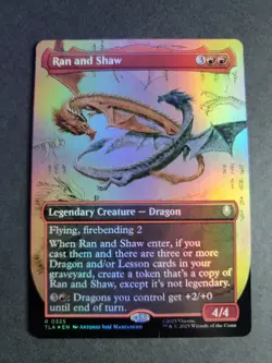Ran and Shaw (Borderless Foil) Rare MTG Avatar - Image 1