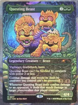 1x FOIL Questing Beast MTG Encyclopedia Of Magic Secret Lair NM - Image 1
