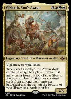 1 x Gishath, Sun's Avatar - The Lost Caverns of Ixalan - Light Play - MTG - Image 1