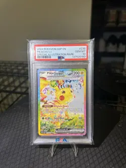 Pokemon TCG Sv08: Surging Sparks Holo Pikachu EX 238/191 PSA 10 Gem Mint - Image 1