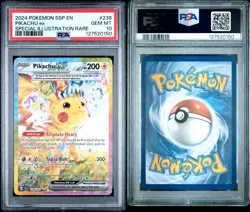 Pokemon TCG Sv08: Surging Sparks Holo Pikachu EX 238/191 PSA 10 Gem Mint - Image 3