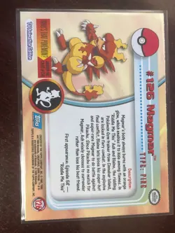 2000 Topps Pokemon Series 3 #126 Magmar TV Animation Edition Blue - Image 2