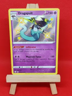 Pokemon Shiny Dragapult Shining Fates SV062/SV122 Shiny Holo Rare - NM - Image 1
