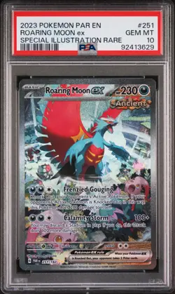 2023 POKEMON PAR EN-PARADOX RIFT #251 ROARING MOON EX PSA 10 - Image 1