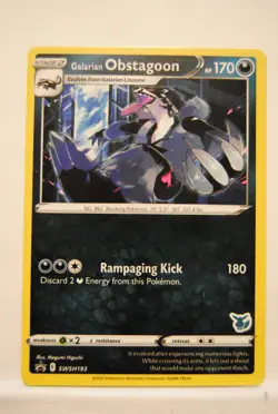 Pokemon: Sword & Sheild Black Star Promos: Galarian Obstagoon SWSH193 - Image 1