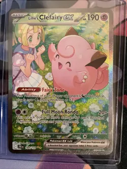 Pokemon Lillie's Clefairy ex 184/159 Journey Together Special Illustration Rare - Image 3