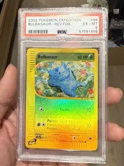 2002 POKEMON EXPEDITION #94 BULBASAUR-REVERSE FOIL PSA 6 - Image 1