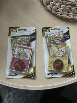 TEAM UP Pikachu Mimikyu Blister Packs Pokemon Sun & Moon Lot of 2 - SEALED - Image 1