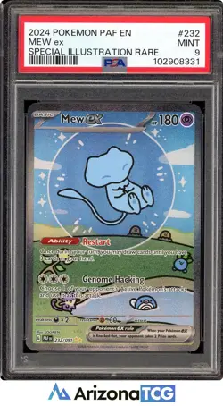 Pokemon 2024 Shiny Mew ex 232/091 Full Art SIR Paldean Fates PSA 9 - Image 1