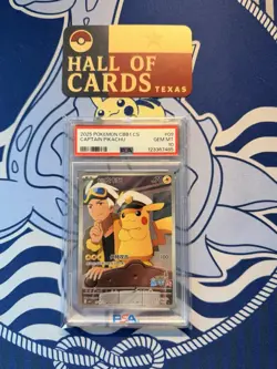 2025 Pokemon Chinese Simplified Vol. 1 Captain Pikachu #9 PSA 10 Gem - Image 1