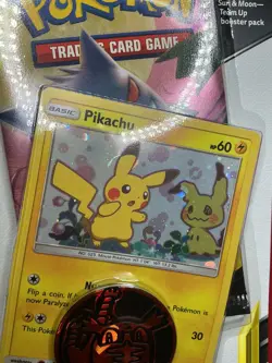 2x Team Up Checklane Blister Packs Pokemon Pikachu SM162 & Mimikyu SM163 Sealed - Image 2