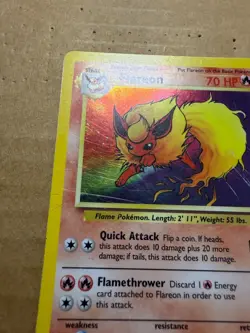 Pokemon TCG Flareon Jungle 3/64 Holo Unlimited Holo Rare - Image 3