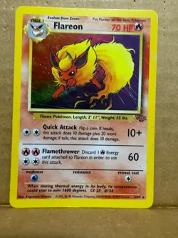 Pokemon TCG Flareon Jungle 3/64 Holo Unlimited Holo Rare - Image 5