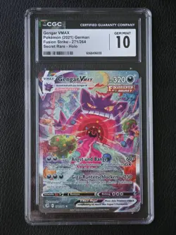 Pokemon Gengar VMAX Fusion Strike Secret Rare Full Alt Art #271 CGC 10 Gem Mint - Image 1