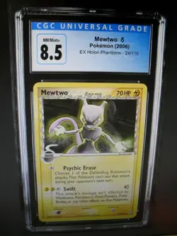 CGC Graded 8.5 Mewtwo 24/110 Ex Holon Phantoms Rare Pokemon Card - Image 2