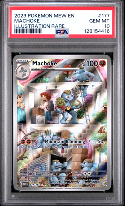 Machoke 177 2023 Pokemon MEW 151 Illustration Rare PSA 10 GEM MINT Graded Card - Image 1