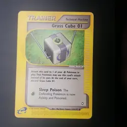 Grass Cube 01 124/147 - Aquapolis Uncommon Trainer 2002 Pokemon Card - LP/P - Image 1
