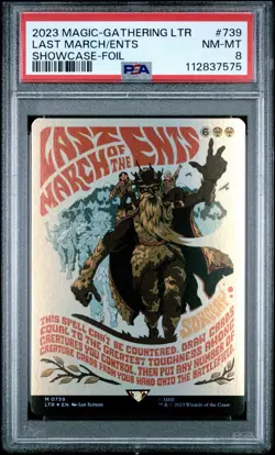 FOIL PSA 8 MTG Magic Lord of the Rings Poster 739 Last March of the Ents 2023 - Image 1