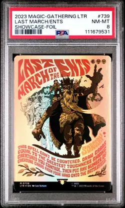 FOIL PSA 8 MTG Magic Lord of the Rings Poster 739 Last March of the Ents 2023 - Image 3