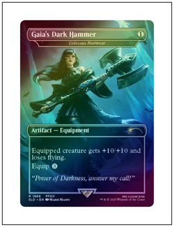 1x Gaia's Dark Hammer - Colossus Hammer, Foil, Secret Lair Final Fantasy MTG NM - Image 1
