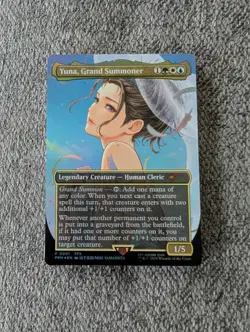 Yuna, Grand Summoner Promo 0001 Final Fantasy Mtg Borderless Foil Ffx - Image 1