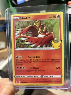 Pokemon TCG Holo Rare HO-OH 25th ANNIVERSARY CELEBRATIONS MINT CONDITION - Image 1