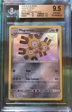 Magneton Pokemon Sun & Moon Hidden Fates Shiny Vault BGS 9.5 Gem Mint SV28 - Image 1