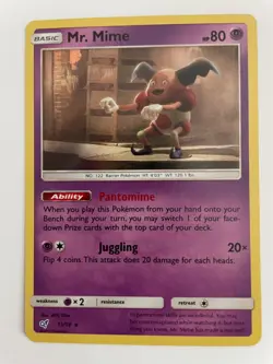 Pokemon TCG Mr. Mime Detective Pikachu 11/18 Holo Rare NM/M - Image 1