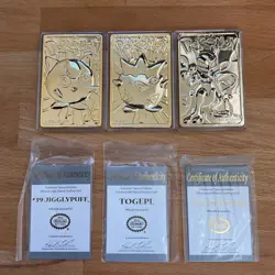 Pokemon 23K gold plated trading cards 1999 Burger King 5 of 6 - No Charizard - Image 4