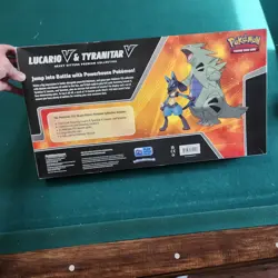 Pokemon TCG Lucario V & Tyranitar V Heavy Hitters Premium Collection Sealed - Image 2