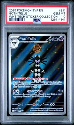 2025 POKEMON SVP EN-SV PROMO #211 GOTHITELLE WHT TECH STICKER COLL PSA 10 (141) - Image 1