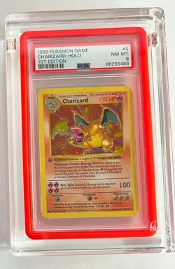 1999 POKEMON BASE SET 1ST EDITION #4 CHARIZARD-HOLO PSA 8 - Image 1