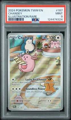 2024 Pokemon Twilight Masquerade - Chansey No. 187 PSA 9 - Image 1