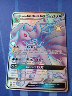 Alolan Ninetales GX Shiny Hidden Fates SV53/SV94 Full Art NM Near Mint Pokemon - Image 1